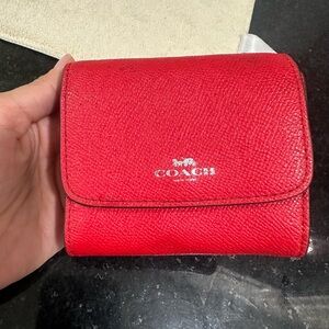 Cherry red coach wallet